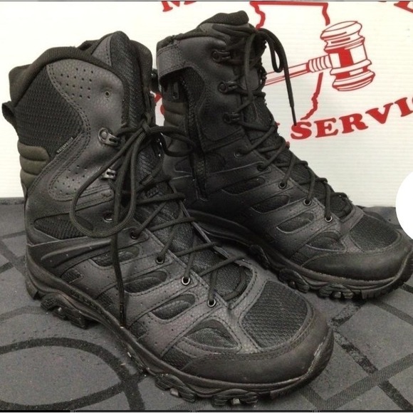 MERRELL MOAB TACTICAL SIDE ZIP Waterproof Boot Missing Eyelit Men's 11M Clean - Picture 1 of 7